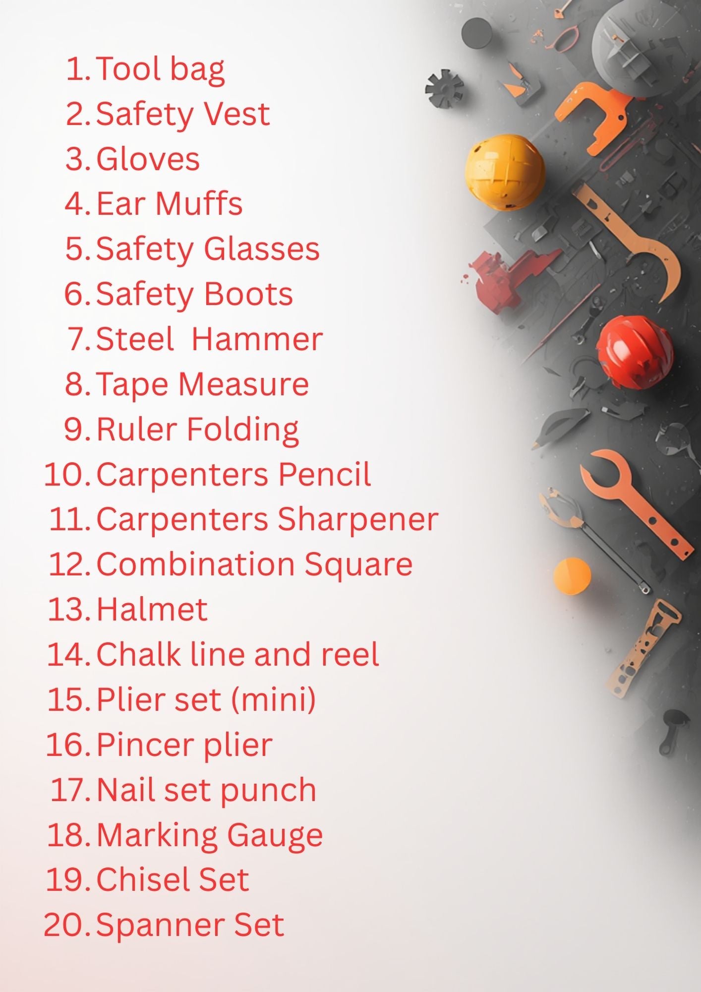 student carpentry tool kit (Large)