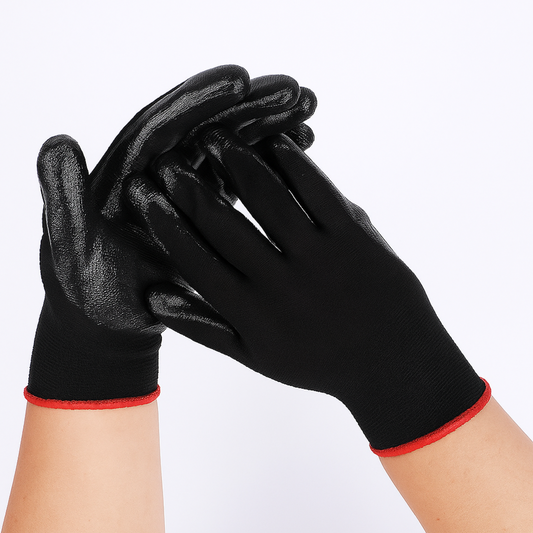 Black Nitrile Coated Safety Gloves
