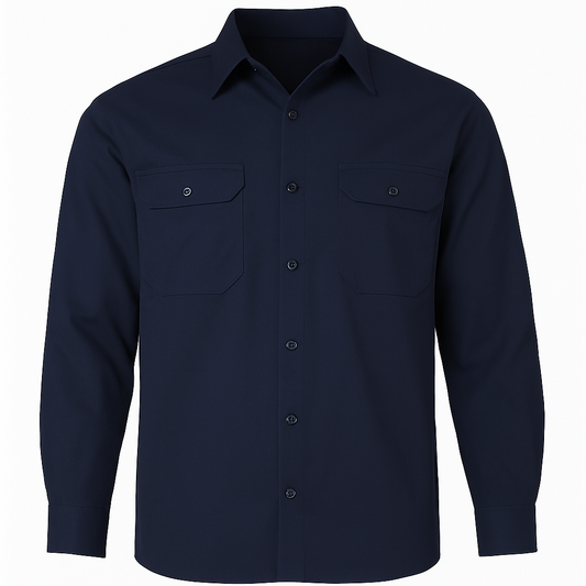 Navy Blue Industrial Work Shirt