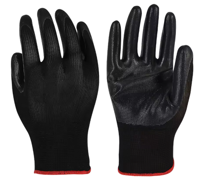 Black Nitrile Coated Safety Gloves