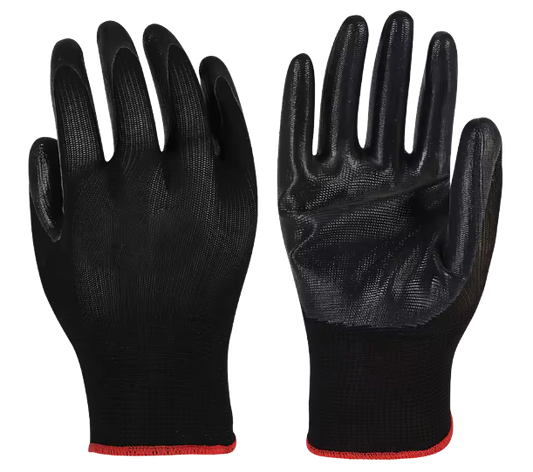 Black Nitrile Coated Safety Gloves
